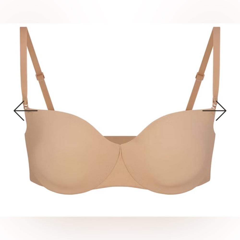 SKIMS SMOOTHING INTIMATES STRAPLESS BRA(W/Straps)CLAY-32DD-BNWT